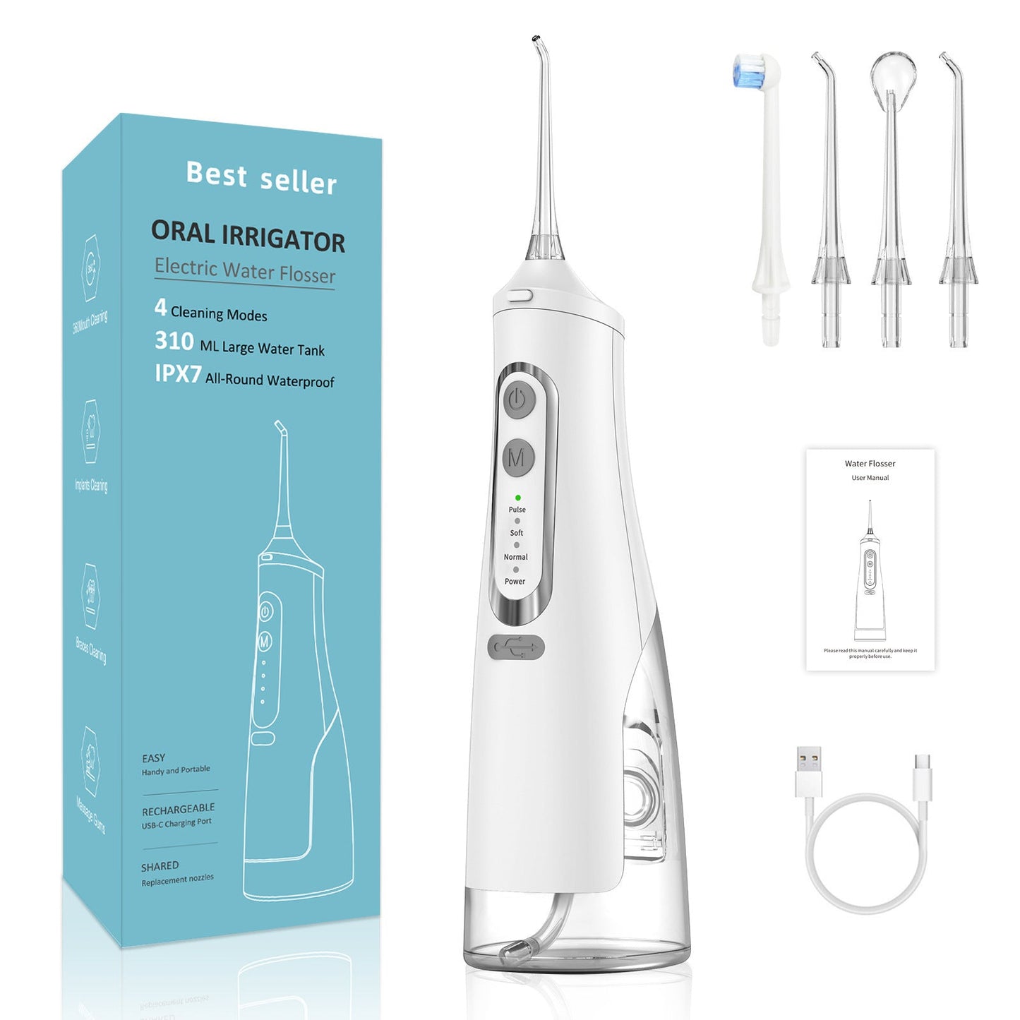 Cordless Dental Flosser Pulse Electric - Portable Dental Irrigator OralSavvy
