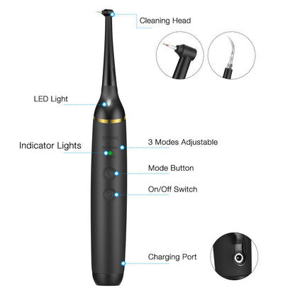 Plaque Remover for Teeth, Electric Tooth Cleaner Tartar Remover for Teeth with LED Light OralSavvy