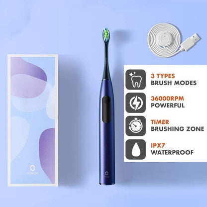 OralSavvy Electric Toothbrush IPX7 Waterproof 3 Modes - Chargieable Ultrasonic Automatic OralSavvy